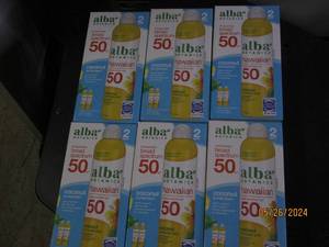 62 packs of alba spf 50 sunscreen...
