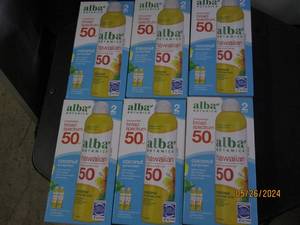 62 packs of alba spf 50 sunscreen...