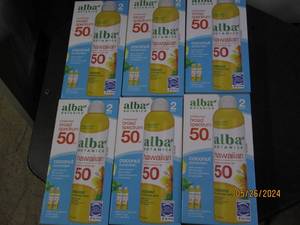 62 packs of alba spf 50 sunscreen...
