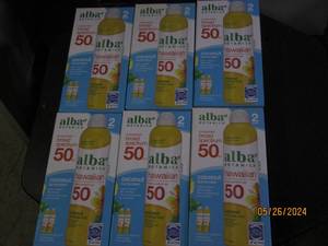 62 packs of alba spf 50 sunscreen...