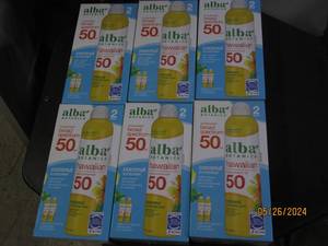 62 packs of alba spf 50 sunscreen...