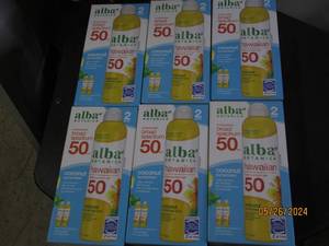 62 packs of alba spf 50 sunscreen...