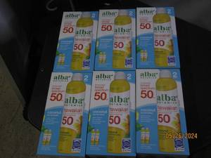 62 packs of alba spf 50 sunscreen...