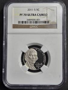 2011 S 5C NGC Graded PF70 Ultra Cameo
