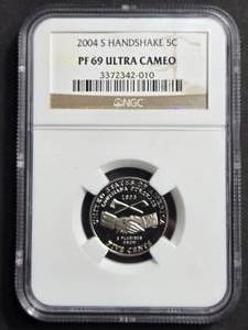 2004 S Handshake 5C NGC PF69 Ultra Cameo