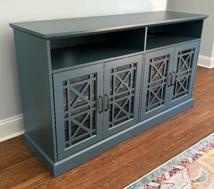 lot 73 image: Modern Wood Buffet Sideboard Storage Cabinet  Entertainment Center