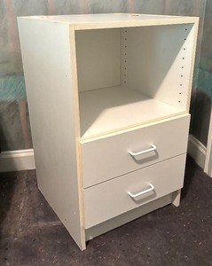 lot 78 image: Modern White Side Table  Nightstand