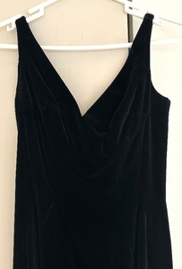 lot 98 image: Sleek Mamselle by Betty Carol Black Velvet Dress