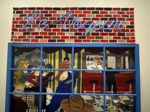 lot 15B image: Large Unique Artisan Created Woven Art Light Up Wall Hanging