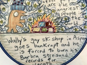lot 171 image: Wallyware 8 Inch Gay Ski Shop  Vintage Tom Edwards Wallyware 8 Inch Plate