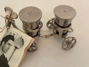 lot 104 image: New Michael Aram Fairy Chariot Salt and Pepper Set, Fairy Tale Collection