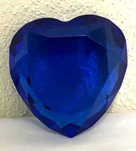 lot 215 image: Rosenthal Cobalt Blue Heart Paperweight