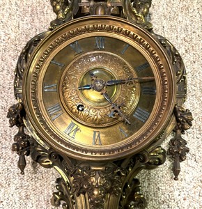 lot 11A image: Vintage Houdebine Brass Wall Clock
