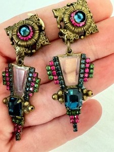 lot 183 image: Pair of SORRELLI Art Deco Earrings
