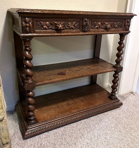lot 29 image: Antique European Carved Console Table