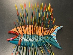 lot 230 image: Tom Dolan Wood Fish Sculpture