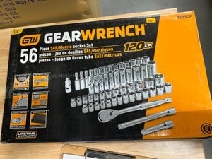 lot 1 image: GEARWRENCH 120XP 38 in. Drive 6-Point Standard & Deep SAEMetric Ratchet and Socket Mechanics Tool Set (56-Piece)