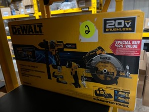 lot 2 image: New In Box - DEWALT 20V MAX Lithium-Ion Cordless 3-Tool Combo Kit with 5.0 Ah Battery and 1.7 Ah Battery