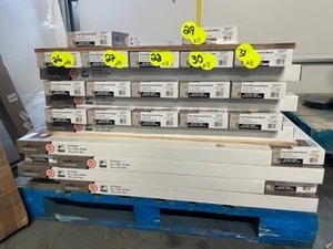 lot 29 image: 10 Cases - TrafficMaster - Grey Distressed Wood Peel and Stick Vinyl Plank Flooring (360 Sq Ft)