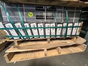 lot 42 image: Pallet Sale Premium Porcelain - Ansley Amber 8x40in Matte Floor and Wall Tile 450 sq ft
