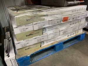 lot 46 image: Pallet Sale 35 Cases - Traffic Master - Aiden Platinum 6 mil LVP - 840 Sq Ft