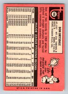 lot 21A image: Don Drysdale 1969 Topps #400 Vintage Baseball Card