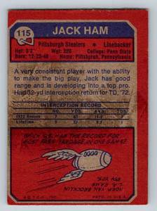 lot 24B image: Jack Ham RC 1973 Topps #115 Rookie Vintage Baseball Card