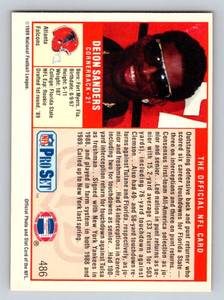 lot 13C image: Deion Sanders RC 1989 Pro Set #486 Rookie Football Card