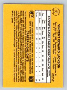 lot 24E image: Bo Jackson RC 1987 Donruss Rated Rookie #35 Rookie Baseball Card