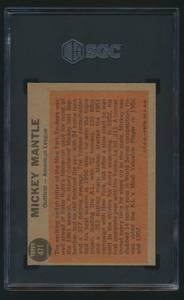 lot 3A image: Mickey Mantle SGC Graded 4 1962 Topps Sporting News All-Star #471 Vintage Baseball Card