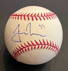 lot 7H image: Justin Morneau Signed Rawlings OMLB Selig Baseball, Minnesota Twins, with case