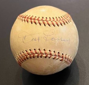 lot 9H image: Don Larsen Signed Vintage Spalding ONLB Baseball with JSA COA