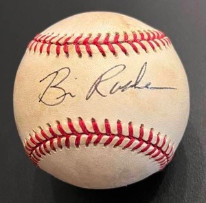 lot 11H image: Brian Raabe Signed Rawlings OALB Budig Ball with JSA COA - Minnesota Twins Baseball