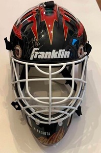 lot 15H image: Minnesota Wild Goalie Hockey Helmet Signed by Jesper Walstedt