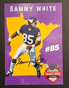 lot 21H image: Sammy White Signed Postcard Minnesota Vikings Football