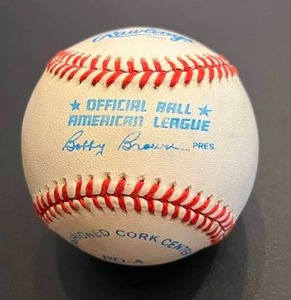 lot 3 image: Harmon Killebrew Signed Rawlings OALB Brown Baseball Minnesota Twins Autograph