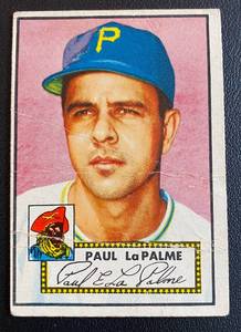 lot 52A image: 1952 Topps Paul LaPalme #166 Vintage Baseball Card