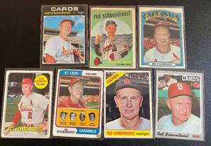 lot 82A image: Red Schoendienst 7 Card Vintage Baseball Lot - 1959-1974