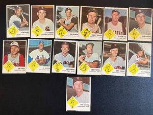 lot 25B image: 1963 Fleer 13 Card Vintage Baseball Lot