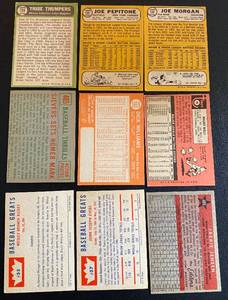 lot 27B image: 9 Card Vintage Baseball Lot 1958-1969 with Stars - Joe Morgan, Pepitone, Colavito, Wills, and more
