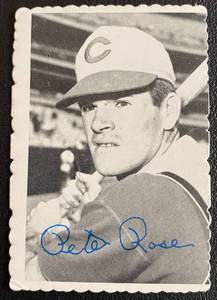 lot 8C image: Pete Rose 1969 Topps Deckle Edge #21 Vintage Baseball Card