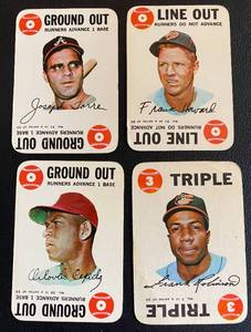 lot 24C image: 1968 Topps Game Card 4 Card Star Lot - Frank Robinson, Orlando Cepeda, Joe Torre, Frank Howard - Vintage Baseball Cards