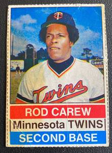 lot 23D image: Rod Carew 1976 Hostedd #33 Rare Vintage Minnesota Twins Baseball Card