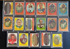 lot 8F image: 1958 Topps Football 17 Vintage Card Lot with Stars