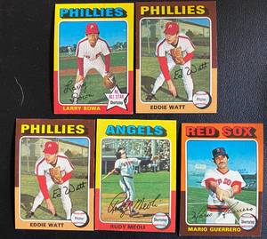 lot 18F image: 1975 Topps Baseball Lot of 100 Vintage Cards