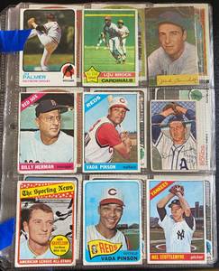 lot 12G image: 80 Card Vintage Baseball Lot 1952-1985 with Stars