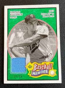 lot 11A image: Harmon Killebrew 99 Relic 2005 Upper Deck baseball Heroes #32, numbered 1799, Rare Minnesota Twins Baseball Card