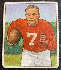 lot 19A image: 1950 Bowman Elmer Angsman #21 Vintage Football Card