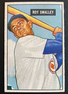 lot 24A image: 1951 Bowman Roy Smalley #44 Vintage Baseball Card
