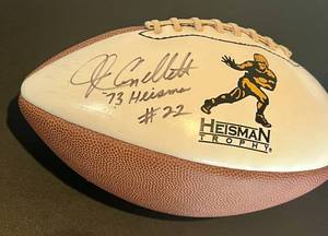 lot 12 image: John Cappelletti 1973 Heisman Trophy Winner Signed Football